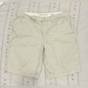 Sonoma Men's Light Khaki Flat Front Shorts